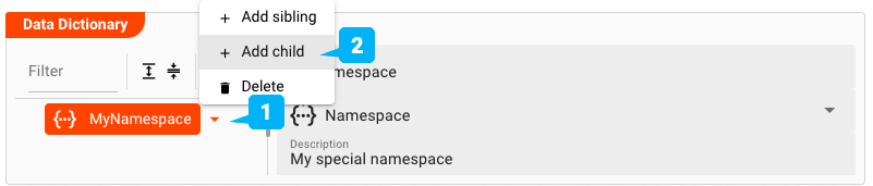 Add child to namespace (Service JDBC)