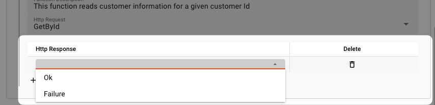 Response Definition (Service Http)
