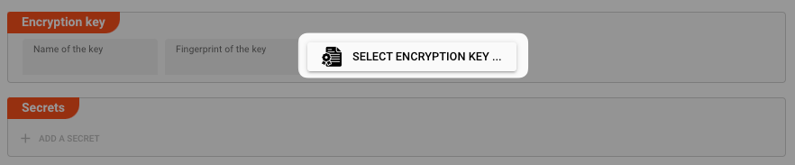 Selecting Encryption Key (Secret Asset)