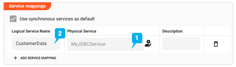 Link Service to JavaScript Asset (Service JDBC)