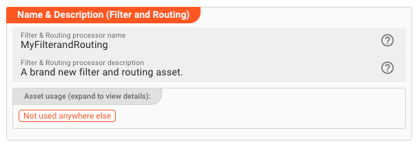 Name & Description (FR Flow Asset)