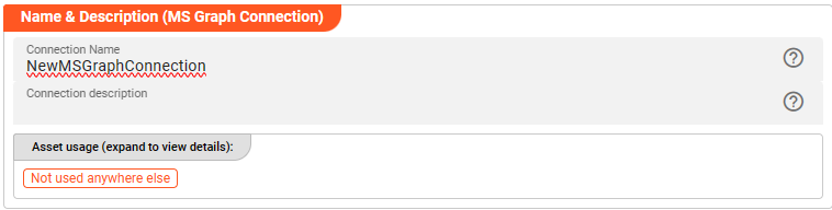 Name & Description (Connection MS Graph) Name & Description (Connection MS Graph)
