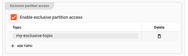 Exclusive partition access (Kafka Sink)