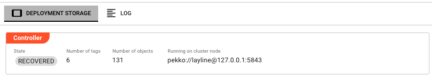 Controller information panel