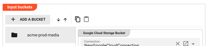 Input Buckets (Google Cloud Storage Source)