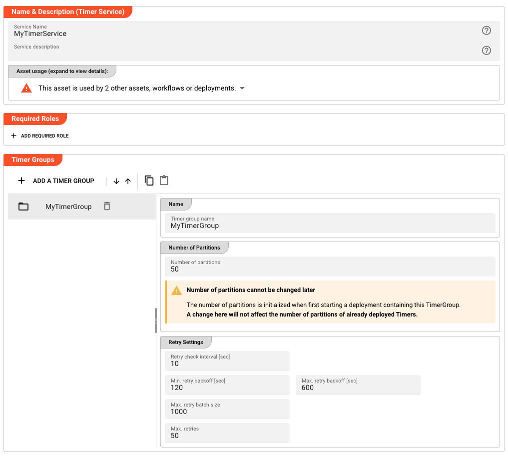 Timer Service Configuration