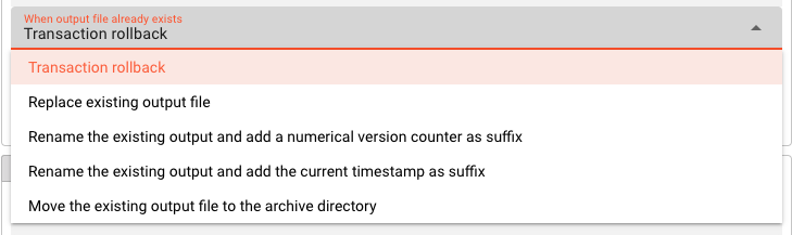 When output file already exists