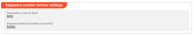 Sequence Number Service Settings