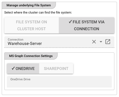 Manage underlying File System — Via Connection