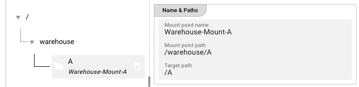 Mount Point Detail — Name &amp; Paths