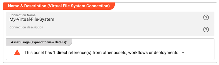 Name &amp; Description (Virtual File System Connection)