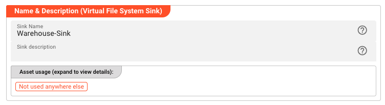 Name &amp; Description (Virtual File System Sink)