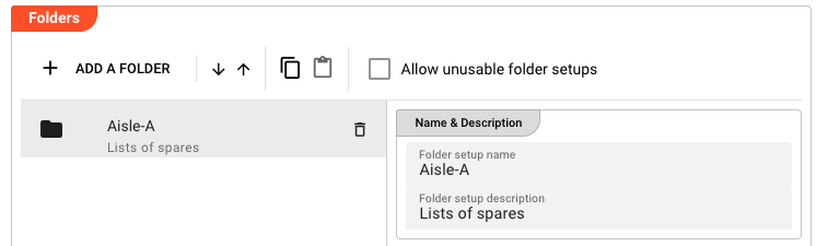 Folder Configuration Detail (Virtual File System Source)